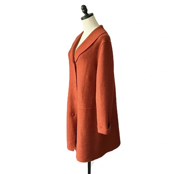 Oska Boiled Wool Asymmetrical Rust CoatOSKA 4 (12/14)